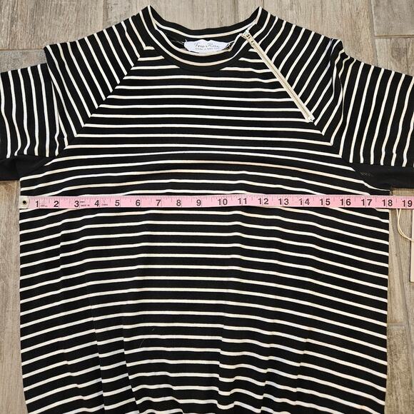 Free x Rein Bodysuit Women Size S Moto Zip Short Sleeve Crew Neck Equestrian NEW - Picture 3 of 15